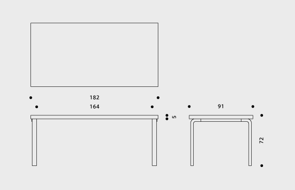 artek（アルテック） 正規品 テーブル 83 バーチ ダイニングテーブル 6
