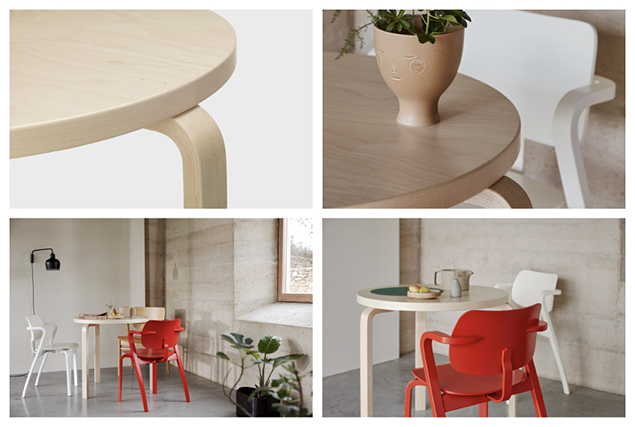 テーブル 90B（d. 75）ホワイト ラミネート – Artek Tokyo Store