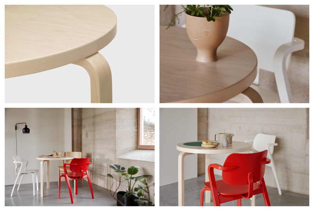 artek アルテック テーブル 90B 黒 ブラック ダイニングテーブル