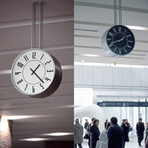 Lemnos（レムノス） 掛け時計 エキクロック eki clock TIL16-01 BK 黒