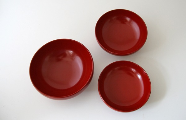 秀衡塗 正法寺椀 無地 紋様無し 朱 応量器 精進料理 漆器 入れ子 座禅