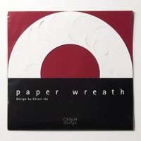 クリスマスリース ホワイト/paper wreath/ひいらぎ M [クリスマスリース/ホワイトはchiori design ペーパーリース]