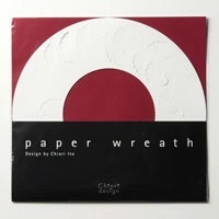 クリスマスリース ホワイト/paper wreath/月桂樹 M [クリスマスリース/ホワイトはchiori design ペーパーリース]