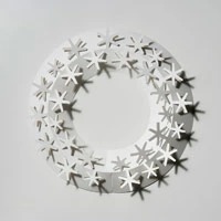 クリスマスリース ホワイト/paper wreath/ユーカリ M [クリスマスリース/ホワイトはchiori design ペーパーリース]