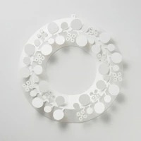 クリスマスリース ホワイト/paper wreath/ユーカリ M [クリスマスリース/ホワイトはchiori design ペーパーリース]