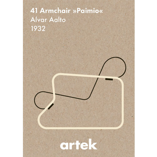 artek（アルテック） ポスター 60スツール モノクロ 50×70cm ポスター