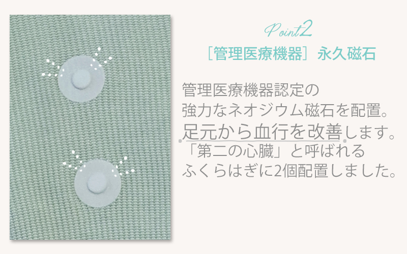 磁気で血行改善　吸放湿性抜群サラリ＆あったか　シルク磁気レッグウォーマー　