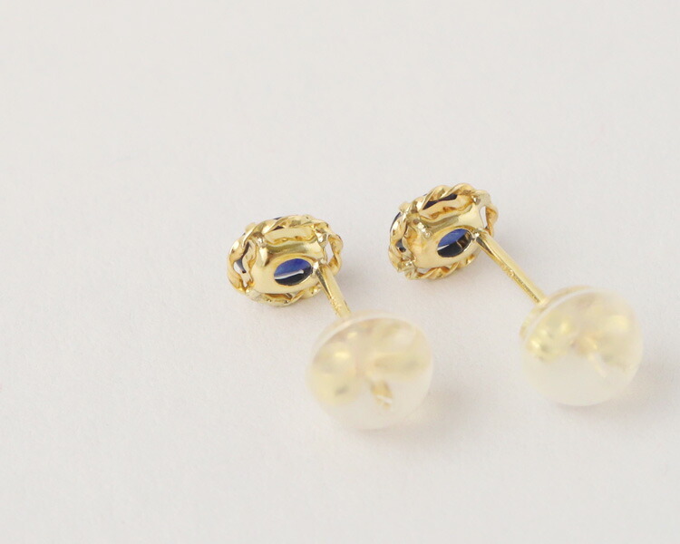 【K18 /ピアス】サファイア 青石 シンプル アクセサリー fi-5165-7.jpg
