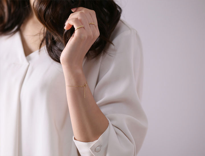 DEVAS 18金 ブレスレット k18 18金ブレスレット 18k あずきチェーン