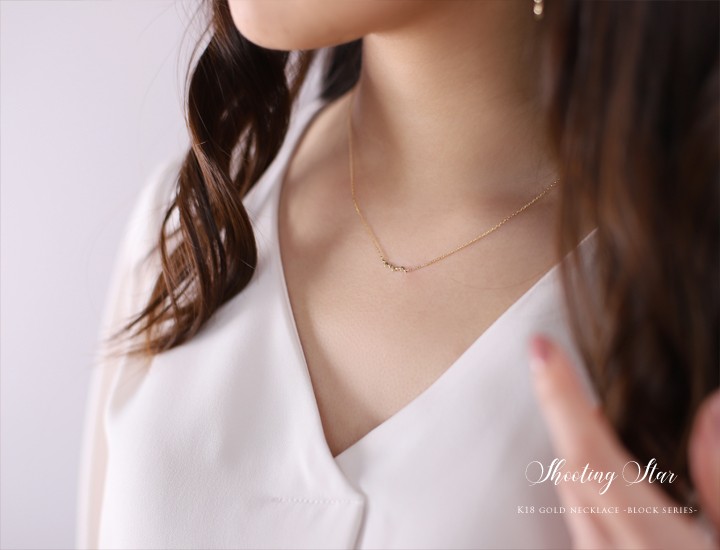 K18YG 流れ星✨ネックレス DEVAS 【6/25限定2500円OFFクーポン有】18金ネックレス k18 ネックレス
