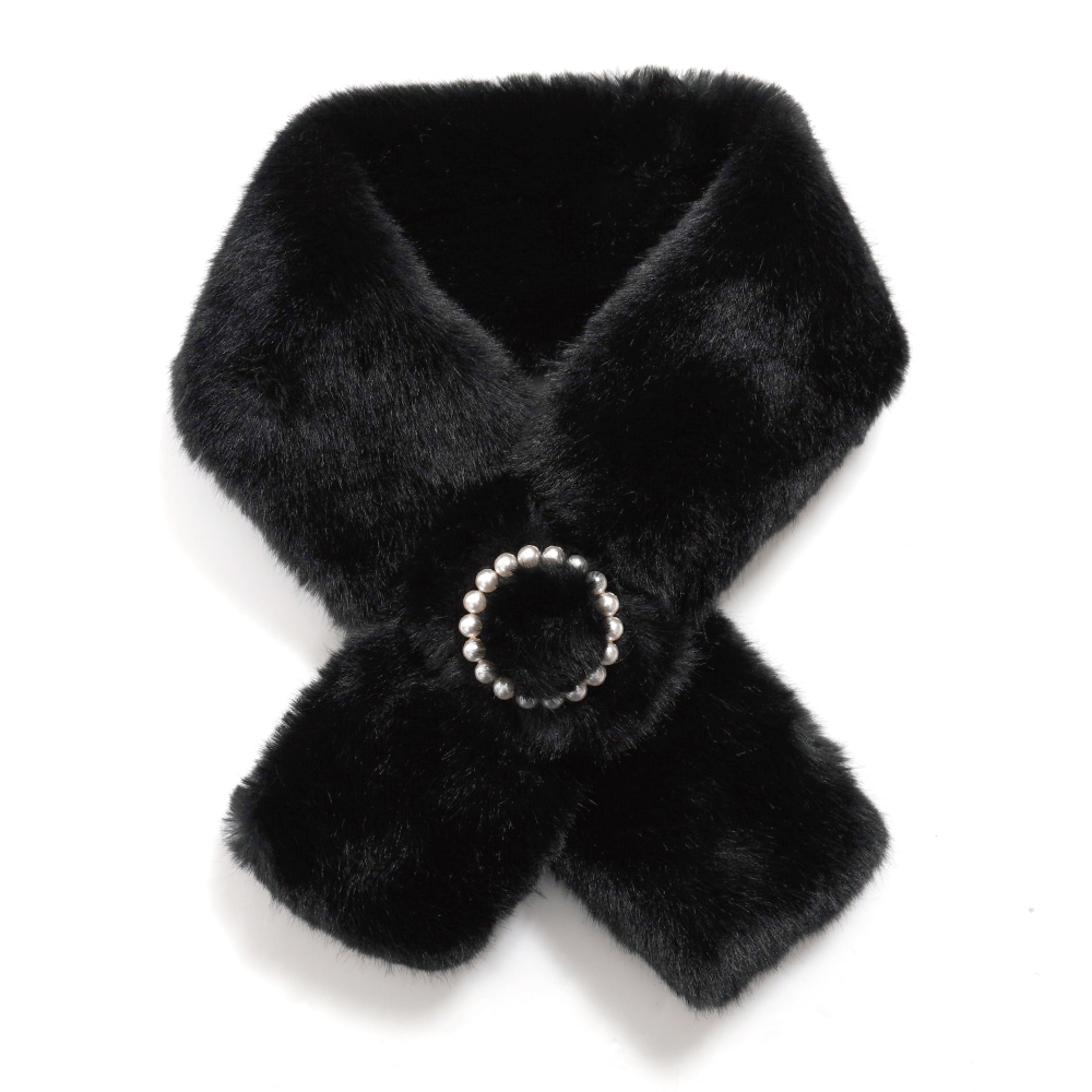 マフラー レディース ミニマフラー リング パール フェイクファー ティペット かわいい ふわふわ フォーマル あたたかい |  | 02