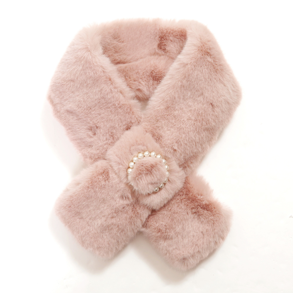 マフラー レディース ミニマフラー リング パール フェイクファー ティペット かわいい ふわふわ フォーマル あたたかい |  | 05