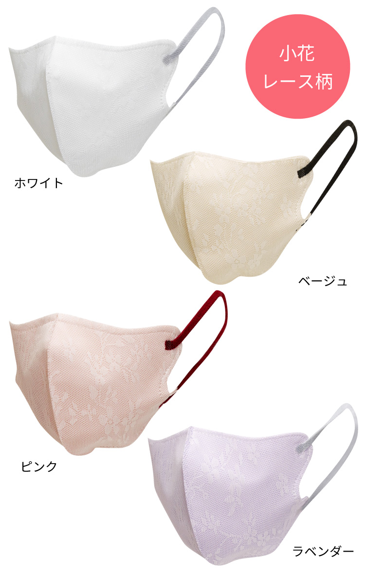 3D チュールレース マスク 7枚入り レース 柄 不織布 立体 おしゃれ  カラー MASCLUB マスクラブ キラキラ オーロラ |  | 23