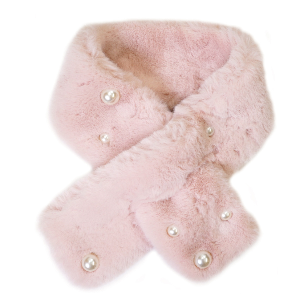 マフラー レディース ミニマフラー パール付き かわいい ふわふわ フォーマル フェイクファー あたたかい ティペット |  | 04