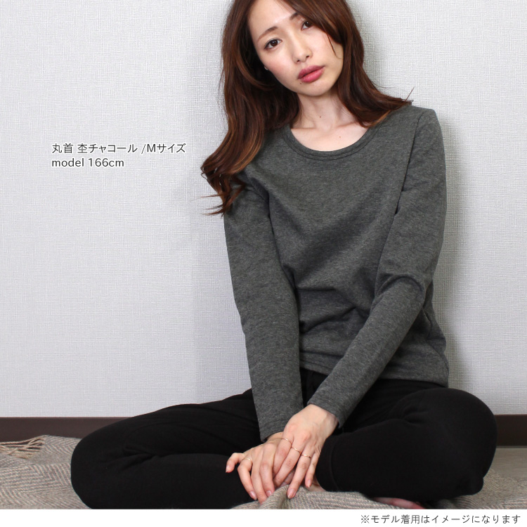 あったかインナー 裏起毛 長袖 Tシャツ レディース 裏シャギー 大きいサイズ 大きめ 暖か 下着 人気 エコ暖 M L 2L 3L |  | 23