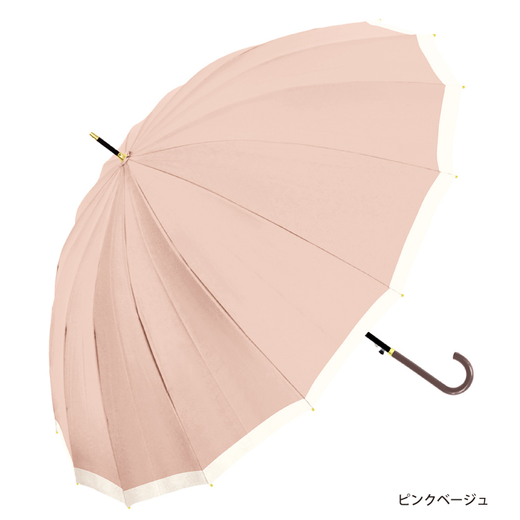 ZZBURBERRY婦人雨傘 傘 16本骨 レディース バイカラー 婦人 雨傘 55cm おしゃれ 人気