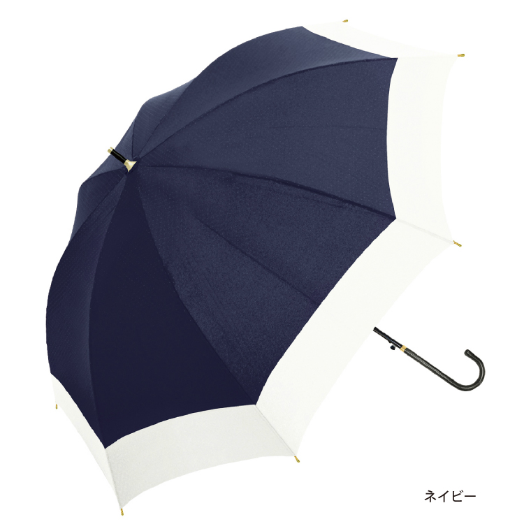 UV バイカラー 婦人 晴雨兼用 日傘 傘 58cm 完全遮光 遮光率 100