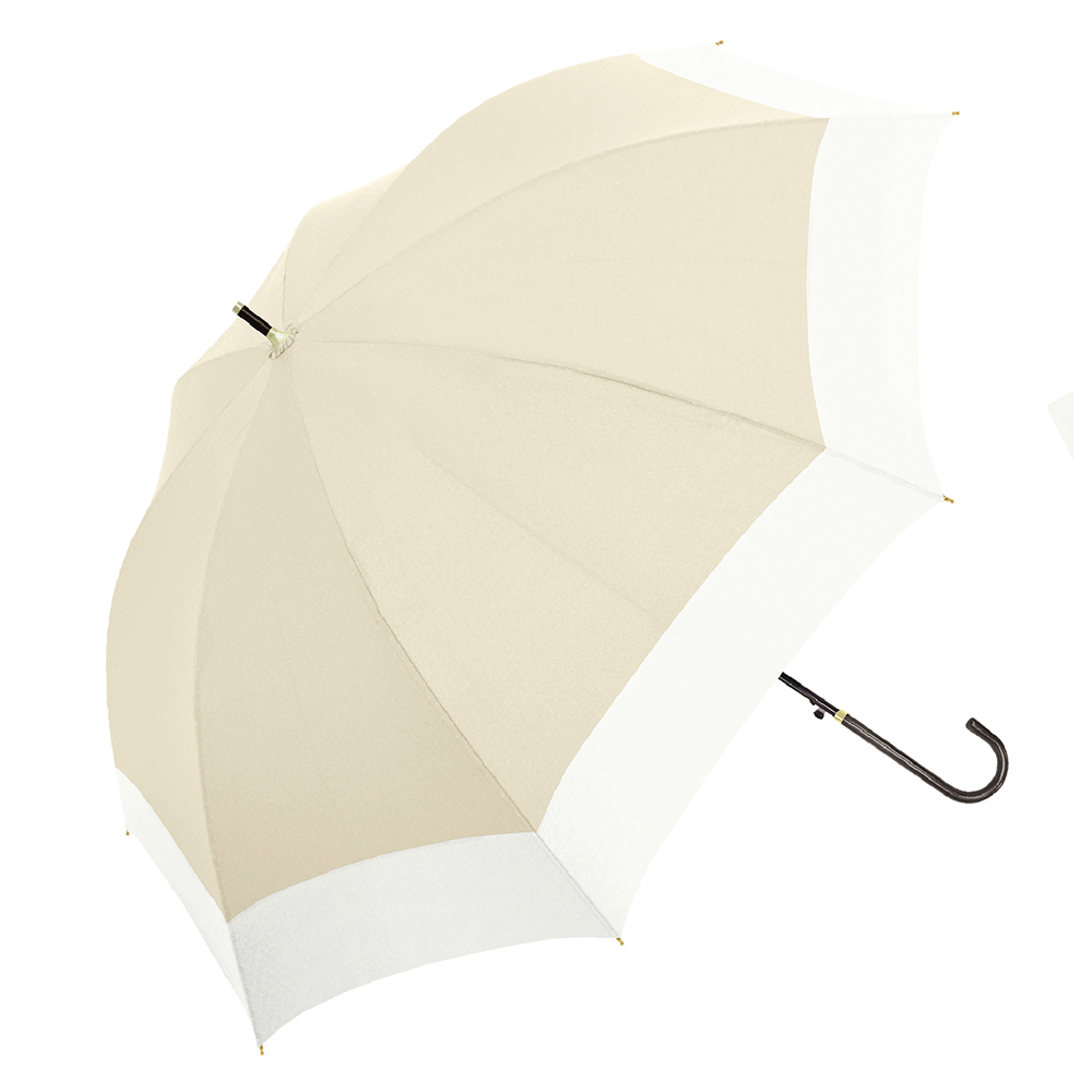 UV バイカラー 婦人 晴雨兼用 日傘 傘 完全遮光 100％ UVカット ジャンプ式 軽量 遮熱 長傘 レディース 耐風 母の日 プレゼント ギフト 送料無料 メール便不可｜devilbambina｜02