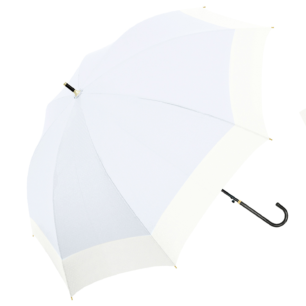 UV バイカラー 婦人 晴雨兼用 日傘 傘 完全遮光 100％ UVカット ジャンプ式 軽量 遮熱 ...