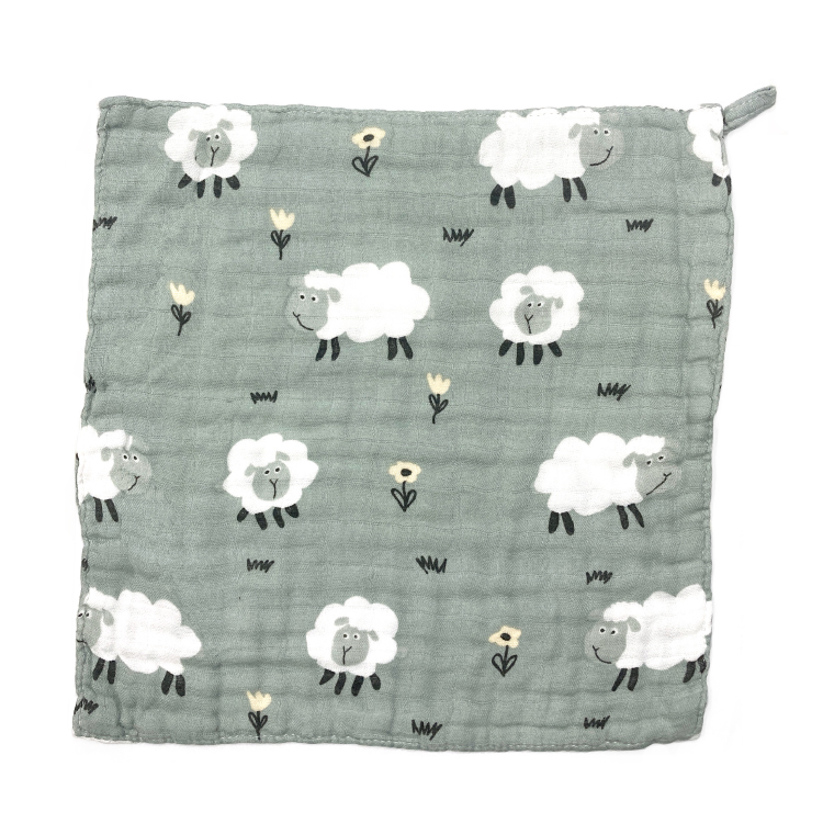 ガーゼハンカチ 6重ガーゼ 5枚セット 柄 無地 ベビー 赤ちゃん ハンカチ 授乳 沐浴 出産準備 幼稚園 保育園 汗拭き |  | 18