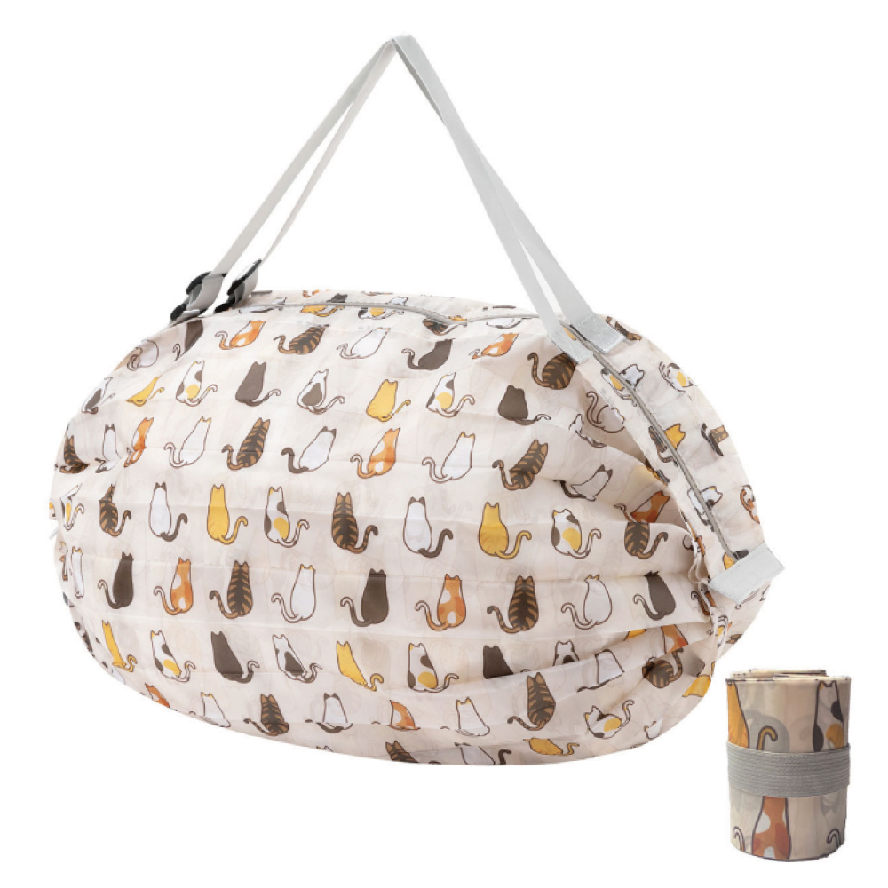 エコバッグ 折りたたみ 簡単 大容量 おしゃれ コンパクト 軽量 マチ広 ファスナー付き 簡単収納 ドラム型 人気 おしゃれ |  | 01