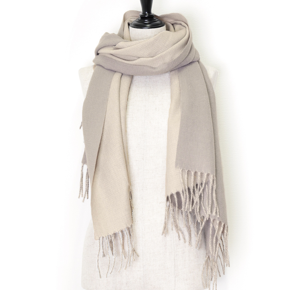 ストール 大判 バイカラー 無地 マフラー 厚手 レディース フリンジ カシミヤタッチ ウールタッチ ギフト クリスマス |  | 07