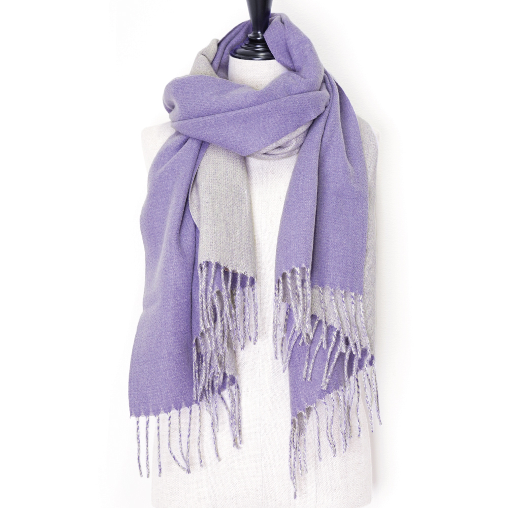 ストール 大判 バイカラー 無地 マフラー 厚手 レディース フリンジ カシミヤタッチ ウールタッチ ギフト クリスマス |  | 05