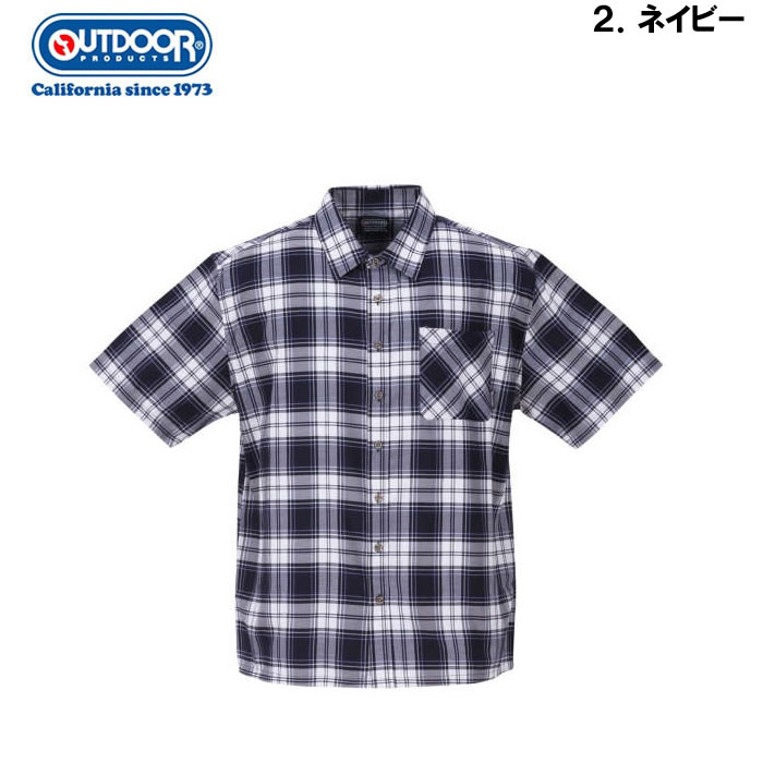 大きいサイズ キングサイズ ビッグサイズ メンズ OUTDOOR PRODUCTS チェック半袖シャツ（メーカー取寄）アウトドア プロダクツ 3L 4L 5L 6L 7L 8L | OUTDOOR PRODUCTS | 14