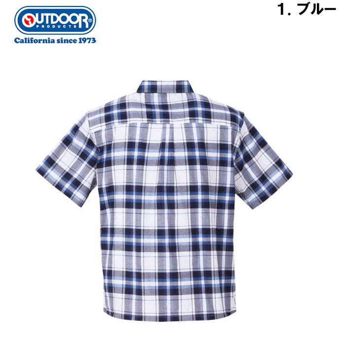 大きいサイズ キングサイズ ビッグサイズ メンズ OUTDOOR PRODUCTS チェック半袖シャツ（メーカー取寄）アウトドア プロダクツ 3L 4L 5L 6L 7L 8L | OUTDOOR PRODUCTS | 07
