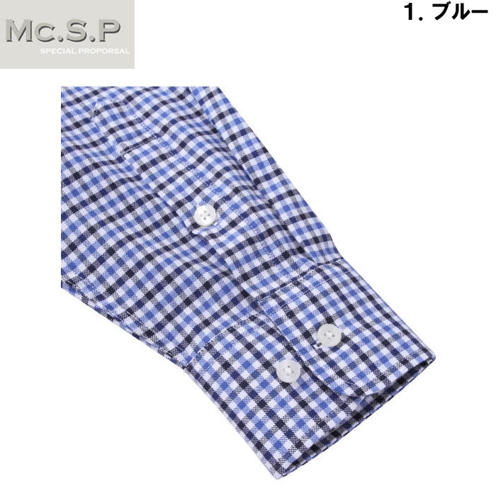大きいサイズ キングサイズ ビッグサイズ メンズ Mc.S.P オックスギンガムチェックB.D長袖シャツ（メーカー取寄） 3L 4L 5L 6L 7L 8L |  | 11