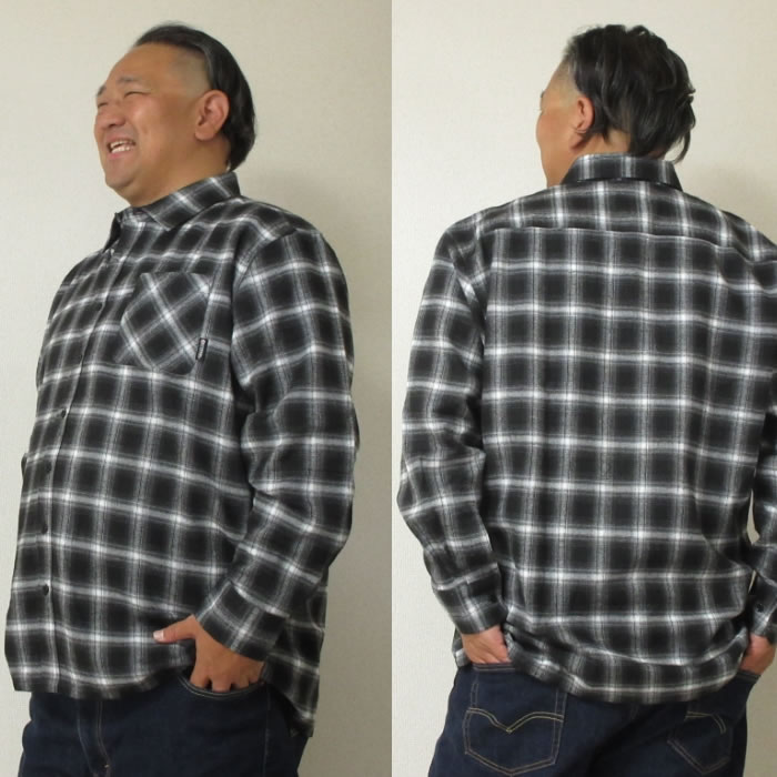 大きいサイズ メンズ OUTDOOR PRODUCTS ビエラチェック長袖シャツ（メーカー取寄）ポリ 綿 レーヨン　アウトドア プロダクツ 3L 4L 5L 6L 8L | OUTDOOR PRODUCTS | 11