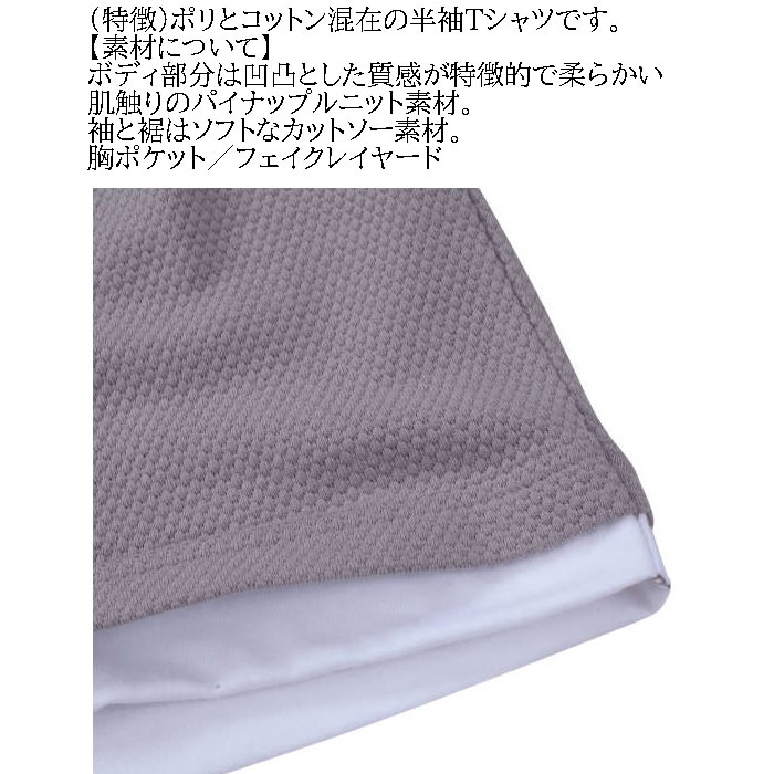 大きいサイズ メンズ launching pad パイナップル ニット フェイクレイヤード 半袖  Tシャツ（メーカー取寄） 3L 4L 5L 6L キングサイズ ビッグサイズ |  | 06