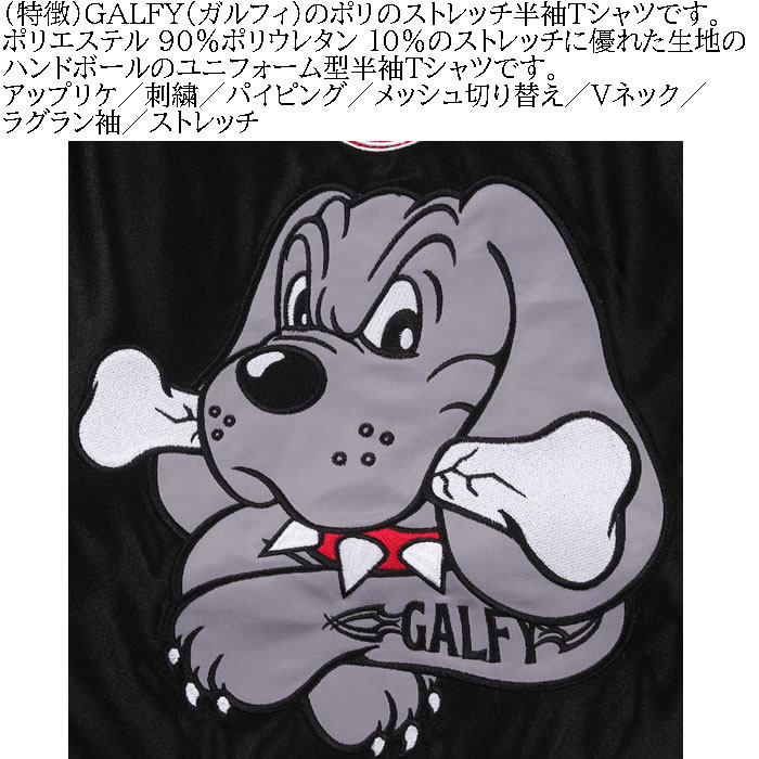 大きいサイズ メンズ GALFY ハンドボール 半袖 ストレッチ Tシャツ（メーカー取寄）ガルフィ 3L 4L 5L 6L キングサイズ ビッグサイズ | GALFY | 06