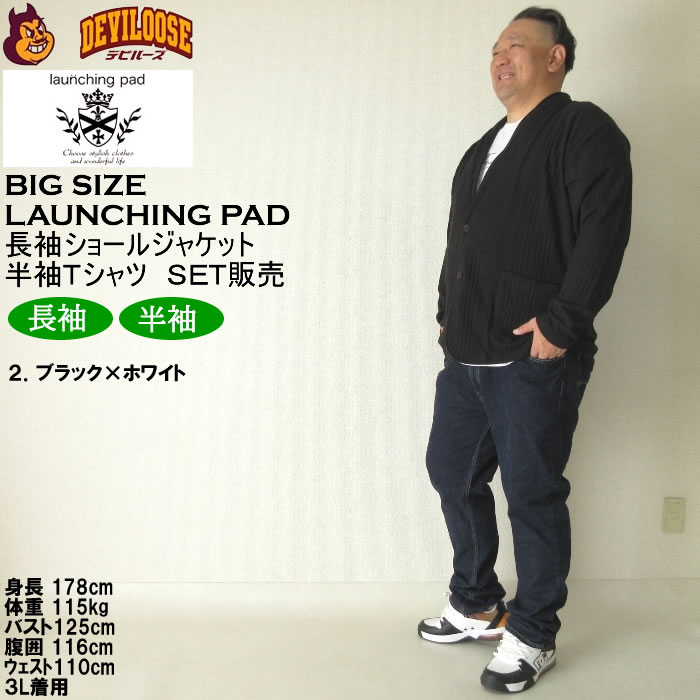 ランキング第1位 大きいサイズ 針抜きストライプ長袖 pad launching メンズ トップス