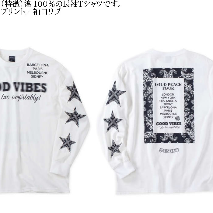 大きいサイズ メンズ SHELTY 天竺プリント 長袖Tシャツ（メーカー取寄）シェルティ 3L 4L 5L 6L 綿 コットン ロングＴシャツ 長袖 Ｔシャツ キングサイズ |  | 05