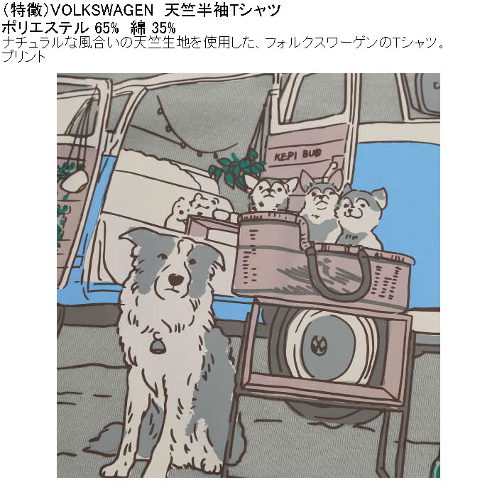 大きいサイズ メンズ VOLKSWAGEN 天竺 ポリ綿 半袖Tシャツ（メーカー取寄）フォルクスワーゲン 3L 4L 5L 6L 8L |  | 06