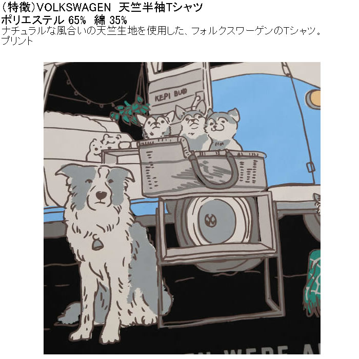 大きいサイズ メンズ VOLKSWAGEN 天竺 ポリ綿 半袖Tシャツ（メーカー取寄）フォルクスワーゲン 3L 4L 5L 6L 8L |  | 08