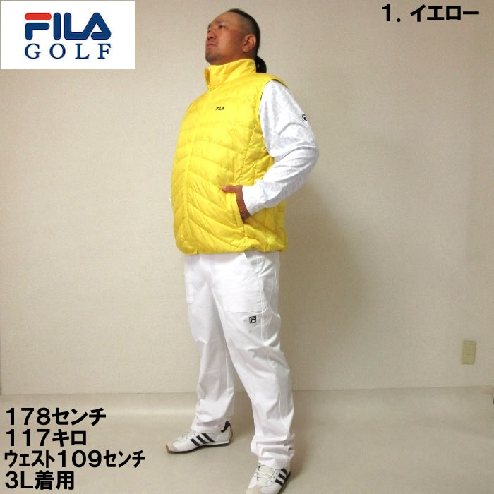 大きいサイズ キングサイズ ビッグサイズ メンズ FILA GOLF ハイブリットダウンベスト（メーカー取寄）ゴルフウェア フィラゴルフ 3L 4L 5L 6L｜deviloose｜06