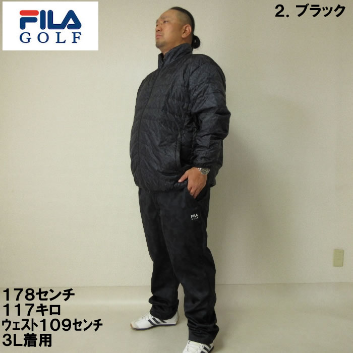 大きいサイズ キングサイズ ビッグサイズ メンズ ゴルフ FILA GOLF ハイブリットダウンブルゾン（メーカー取寄）フィラゴルフ 3L 4L 5L 6L｜deviloose｜14