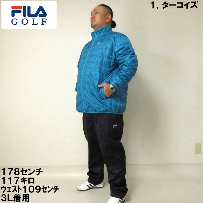 大きいサイズ キングサイズ ビッグサイズ メンズ ゴルフ FILA GOLF ハイブリットダウンブルゾン（メーカー取寄）フィラゴルフ 3L 4L 5L 6L｜deviloose｜06