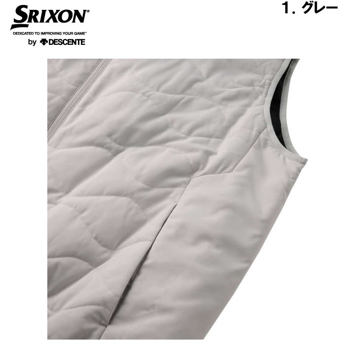 大きいサイズ キングサイズ ビッグサイズ メンズ ゴルフ SRIXON ヒートナビアウターベスト（メーカー取寄）スリクソン 3L 4L 5L 6L | SRIXON | 10