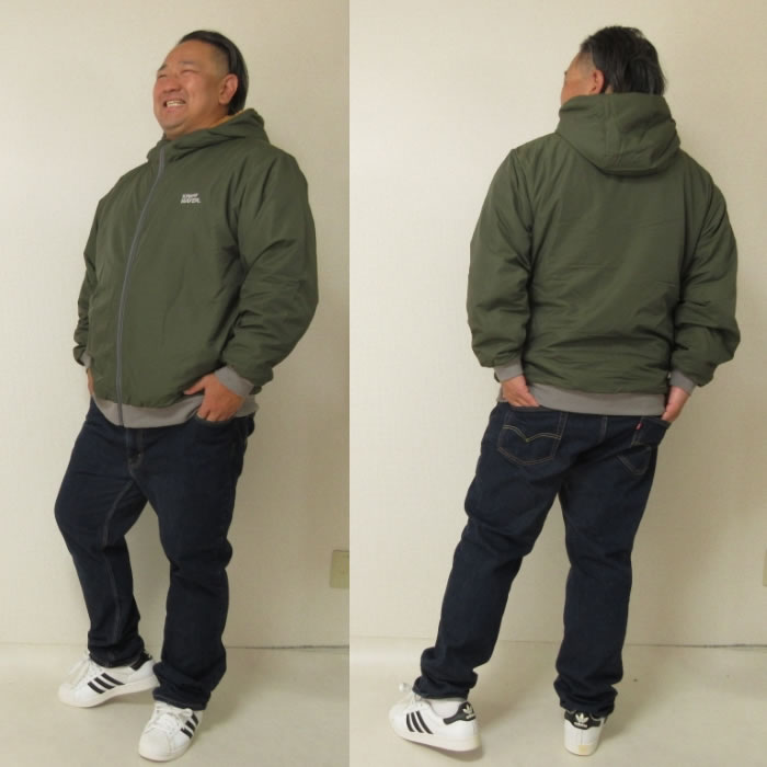 大きいサイズ メンズ KRIFF MAYER ひっくり リバ-シブル フルジップ パーカー ジャケット（メーカー取寄）ポリ ナイロン ボア クリフメイヤー 3L 4L 5L 6L 8L |  | 11