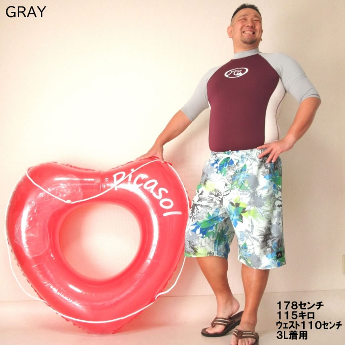 大きいサイズ メンズ RUSTY-4WAY ストレッチ サーフパンツ 水着（メーカー取寄）花柄デザイン　デビルーズ ラスティ 3L 4L 5L 6L 8L | RUSTY | 19