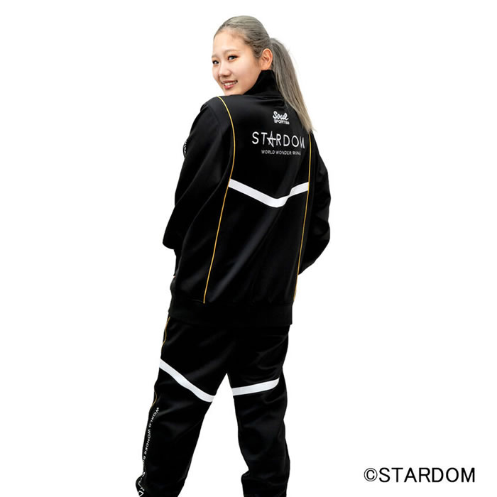 大きいサイズ メンズ STARDOM×SOUL SPORTS 団体 長袖 上下ジャージセット（メーカー取寄）3L 4L 5L 6L ストレッチ 上下 スターダム |  | 18