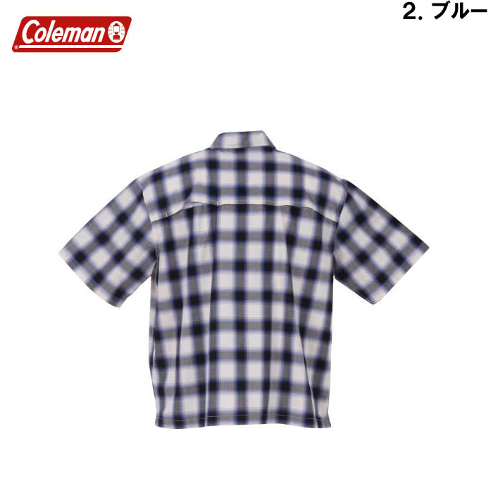 大きいサイズ キングサイズ ビッグサイズ メンズ Coleman 先染めチェック半袖シャツ（メーカー取寄）コールマン 3L 4L 5L 6L 7L 8L | Coleman | 15