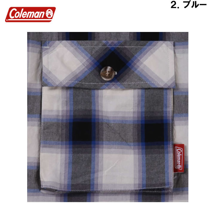 大きいサイズ キングサイズ ビッグサイズ メンズ Coleman 先染めチェック半袖シャツ（メーカー取寄）コールマン 3L 4L 5L 6L 7L 8L | Coleman | 17