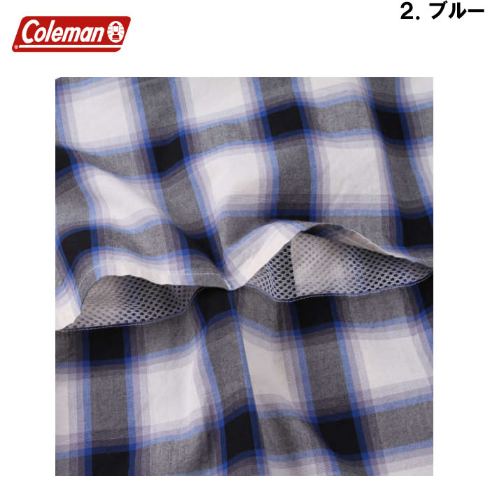 大きいサイズ キングサイズ ビッグサイズ メンズ Coleman 先染めチェック半袖シャツ（メーカー取寄）コールマン 3L 4L 5L 6L 7L 8L | Coleman | 18