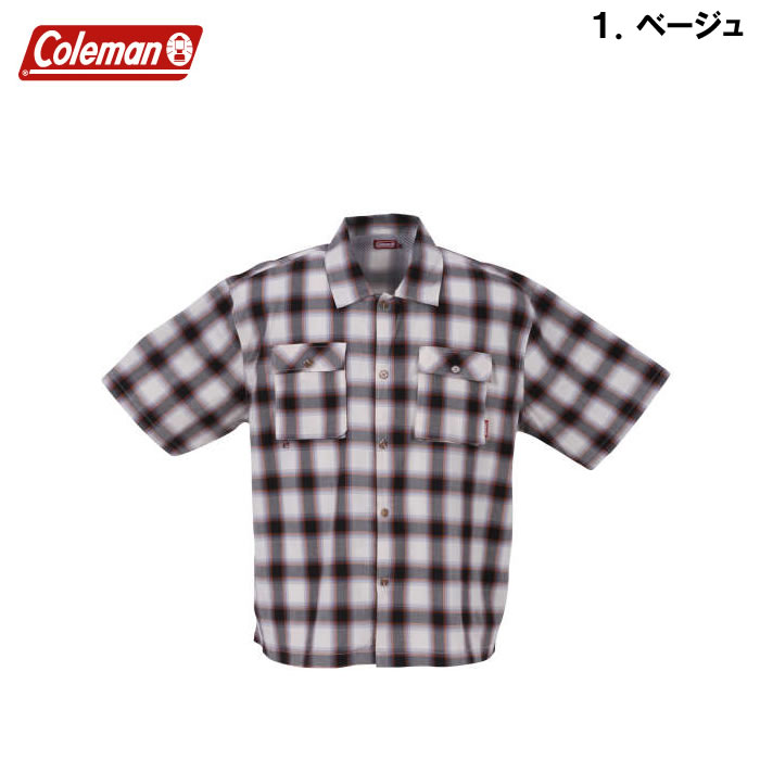 大きいサイズ キングサイズ ビッグサイズ メンズ Coleman 先染めチェック半袖シャツ（メーカー取寄）コールマン 3L 4L 5L 6L 7L 8L | Coleman | 06