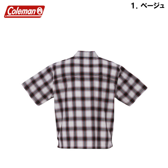 大きいサイズ キングサイズ ビッグサイズ メンズ Coleman 先染めチェック半袖シャツ（メーカー取寄）コールマン 3L 4L 5L 6L 7L 8L | Coleman | 07