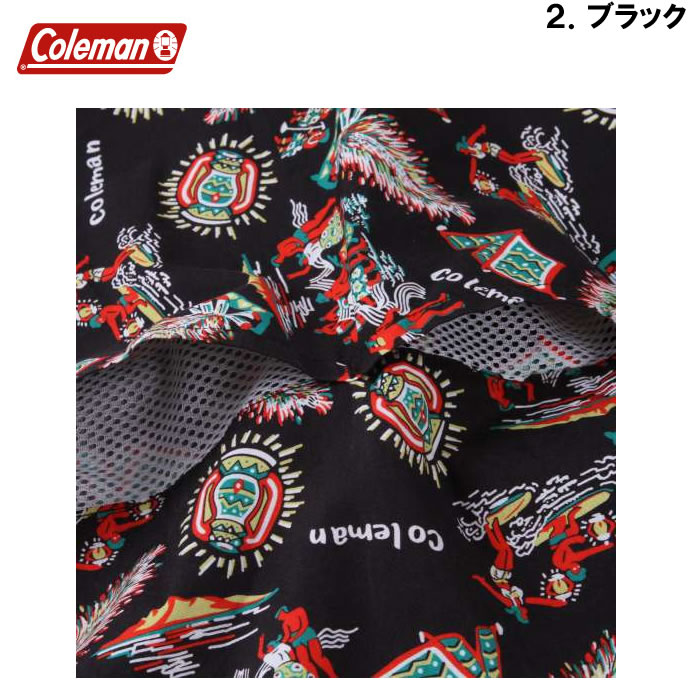 大きいサイズ キングサイズ ビッグサイズ メンズ Coleman ブロード総柄プリントオープンカラー半袖シャツ（メーカー取寄）コールマン 3L 4L 5L 6L 7L 8L | Coleman | 18
